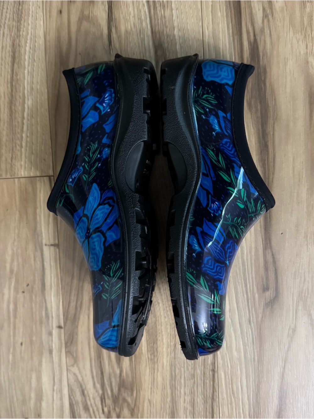 SLOGGERS Spring Surprise Blue Green Waterproof Garden ShoeClogs Women’s Size 8 - Picture 3 of 16